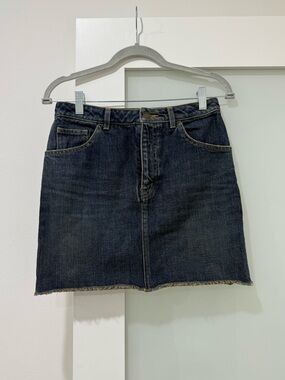 Saint Laurent denim mini skirt